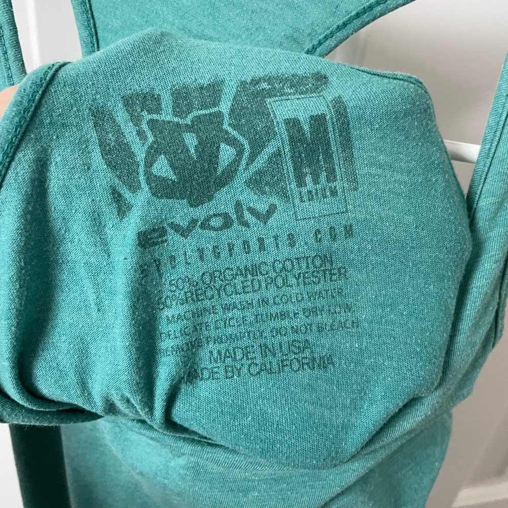 Turquoise Evolv Racerback Tank Top - M - Picture 4 of 4